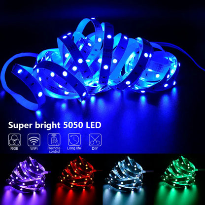 AMAZING LED Strip Lights RGB 5050, 16 million colors, RGB , Led Strip Lighting Music Sync, Color Changing for Party Home