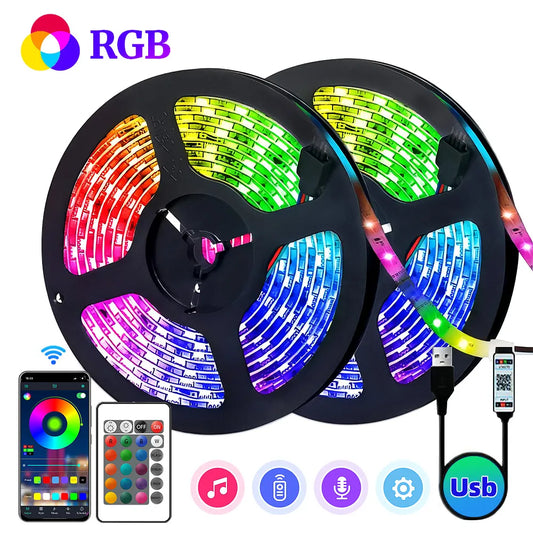 AMAZING LED Strip Lights RGB 5050, 16 million colors, RGB , Led Strip Lighting Music Sync, Color Changing for Party Home